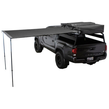 Overland Vehicle Systems Nomadic Awning 6.0 Covered Shelter, 53 sq ft, 600D, Dark Gray/Black, 98.5 x 78.5 in, 18049909