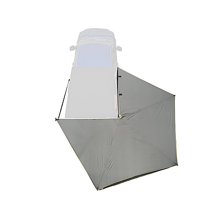 Overland Vehicle Systems Nomadic LT 270 Awning &amp; Wall 1, 2, &amp; Mounting Brackets - Passenger Side, Grey/Green, 19589907