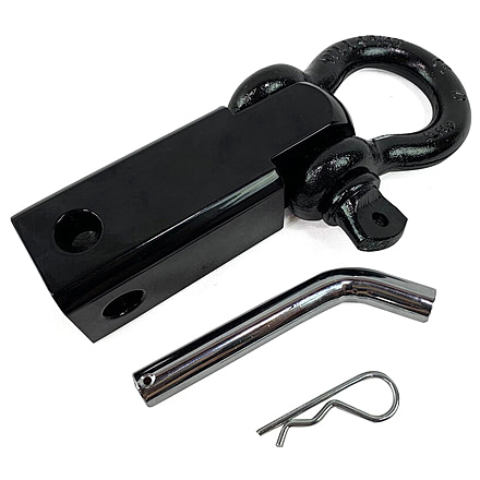 Overland Vehicle Systems Receiver Mount Recovery Shackle, 3/4in, 4.75 Ton, Black, 19109901
