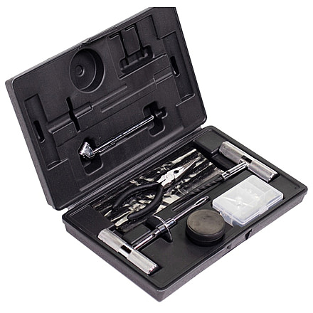 Overland Vehicle Systems Tire Plug Repair Kit 53 Piece Off Road Grade Truck, Jeep Off Road, RV, Trailers, Black, 12030001