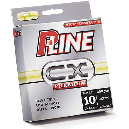 P-Line CX Premium Fluorocarbon-Coated Mono Filler Spool 6lb 300yd Moss Green, CXFMG-6