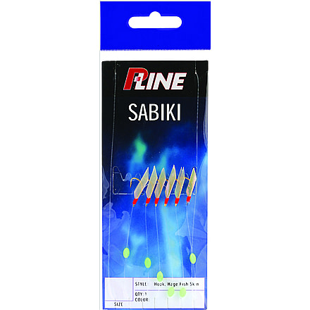 P-Line Sabiki Rig Hage Aurora Fish Skin Sabiki Rig, 10, SAFS10