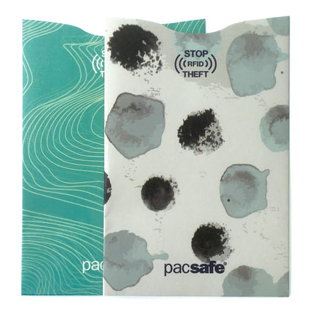 Pacsafe RFIDsleeve 25 RFID-Blocking Credit Card Sleeve, 2 Pack, Water, 10360631