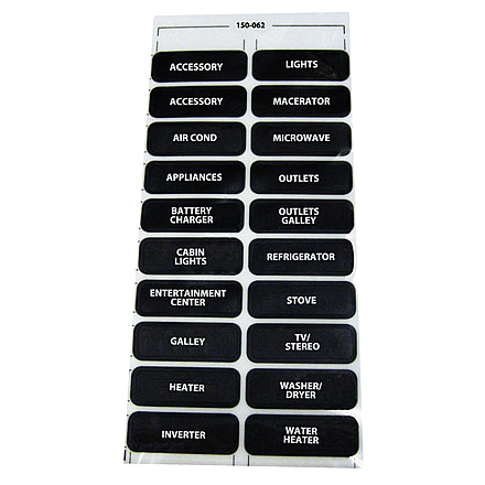 Paneltronics Assorted Label Sheet AC-20 29897