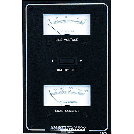 Paneltronics DC Meter Panel w/Voltmeter &amp; Ammeter Standard 29788