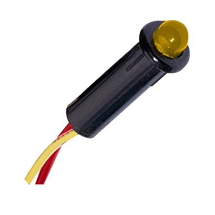 Paneltronics LED Indicator Light - Amber - 24 VDC - 1/4" 29841