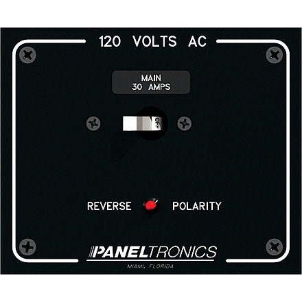 Paneltronics Panel AC Main Double Pole w/30Amp CB &amp; Reverse Polarity Indicator Standard 45259