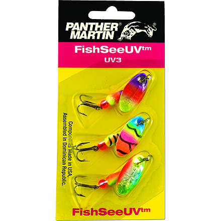 Panther Martin FishSeeUV Spinner Kit, Assorted, #4, UV3