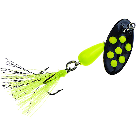Panther Martin Flash-A-Bou Go-Glo In-Line Spinner, #2, 1/16oz, Black &amp; Chartreuse, 2PMGGFBCH