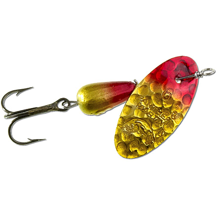Panther Martin Hammered Regular In-Line Spinner, #2, 1/16 oz, Yellow Red, 2PMHM-HYR