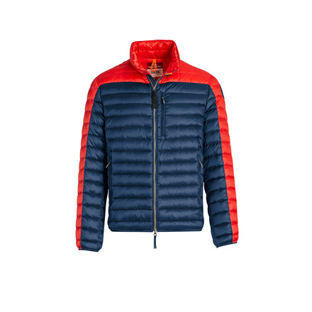 Parajumpers Bredford B.C. Casual Down Jacket - Mens, Navy Peony - Tomato, Small, BREDFORDB.C.-NVY-TOM-S