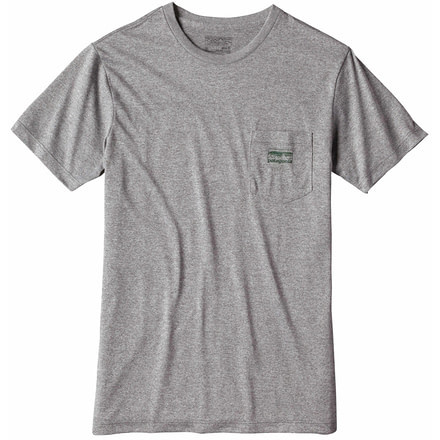 Patagonia '73 Logo Recycled Poly Pocket Responsibili-Tee - Men's-Heather Grey-XX-Large