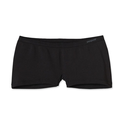 Active Mesh Boy Shorts - Womens-Black-X-Small