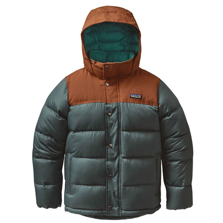 Patagonia Bivy Down Hoody - Boy's-Nouveau Green-Large