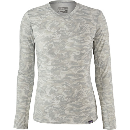 Patagonia Capilene Daily Long Sleeve T-Shirt-Women's-El Nino Camo Small/Tailored Grey-Medium