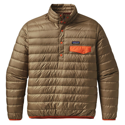 Patagonia Down Snap-T Pullover - Men's -Ash Tan-Large