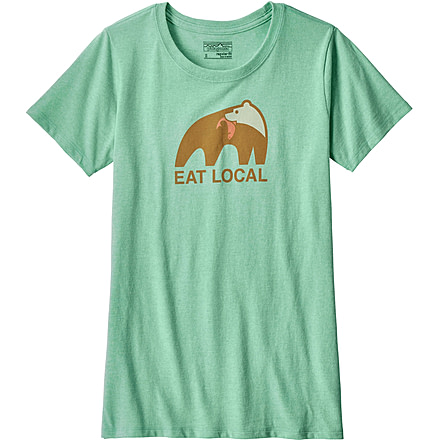 Patagonia Eat Local Upstream Cotton/Poly Responsibili-Tee - Women's-Gravel Heather-Medium