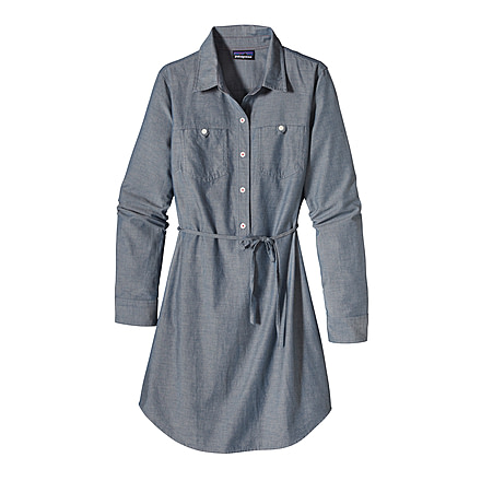 Patagonia Featherstone Dress - Women's-Chambray/Glass Blue-4