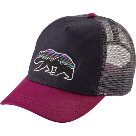 Patagonia Fitz Roy Bear Layback Trucker Hat - Women's-Smolder Blue-One Size