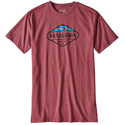 Patagonia Fitz Roy Crest Cotton/Poly T-Shirt - Men's-Adzuki Red-X-Large