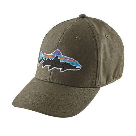 Patagonia Fitz Roy Trout Stretch Fit Hat - Men's-Industrial Green-S/M