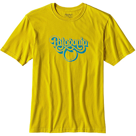 Patagonia Groovy Type Cotton T-Shirt - Men's-Yosemite Yellow-X-Small