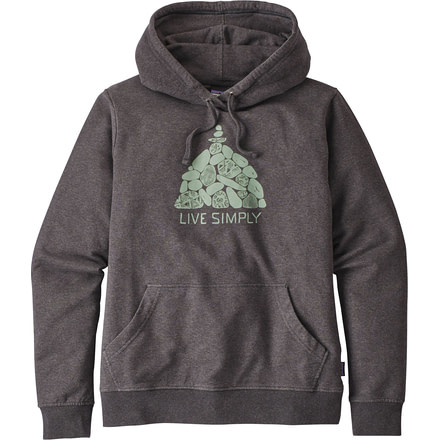 Patagonia Live Simply Summit Stones Midweight Hoody - Women's-Black-X-Small
