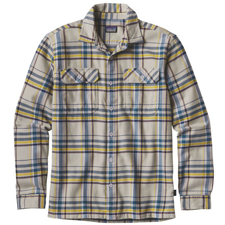 Patagonia Long Sleeve Fjord Flannel Shirt - Men's-Blue Ox/Tailored Grey-Medium