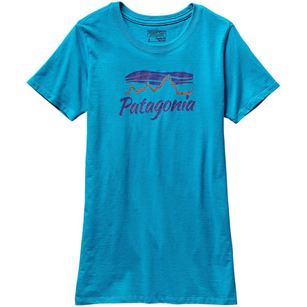 Patagonia Morning Glow Cotton/Poly Crew T-Shirt - Women's-Grecian Blue-Large