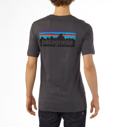 Patagonia P-6 Logo Tee Shirt - Men's-Forge Grey-Small