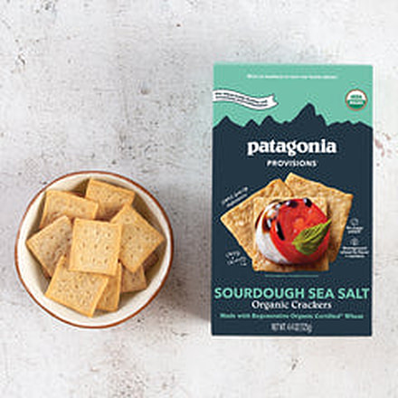 Patagonia Provisions Organic Sourdough Sea Salt Crackers - 6 Boxes, 42520604115130