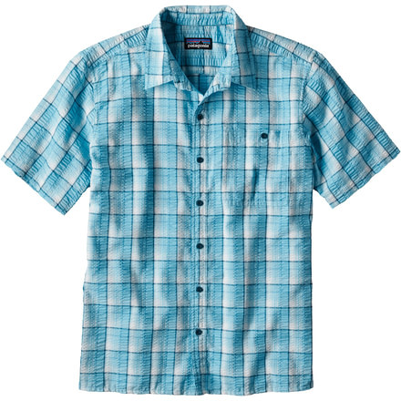 Patagonia Puckerware Short Sleeve Shirt - Men's -Small-Fluke/Birch White