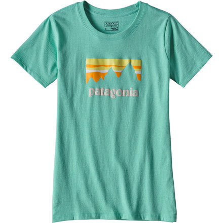 Patagonia Shop Sticker Cotton/Poly Responsibili-Tee - Women's-Galah Green-Large