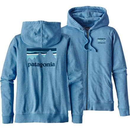 Patagonia Shop Sticker Lightweight Full-Zip Hoody - Women's-Radar Blue-Small