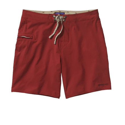 Solid Stretch Planing 18 Inch Board Short - Mens-Classic Red-18 in-36 Waist