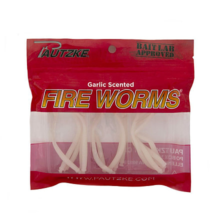 Pautzke Fire Worms Soft Baits Glow, 15 Ct, FWORM/GLW