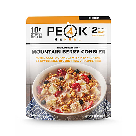 Peak Refuel Mountain Berry Cobbler Dehydrated Food, 10g Protein, 2 Servings, 10g Protein, 2 Servings, 59400
