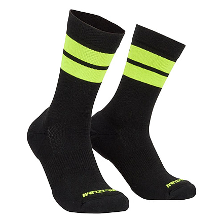 Pearl Izumi Merino Trail 7in Sock - Mens, Black/Screaming Yellow, Medium, 7557658280107