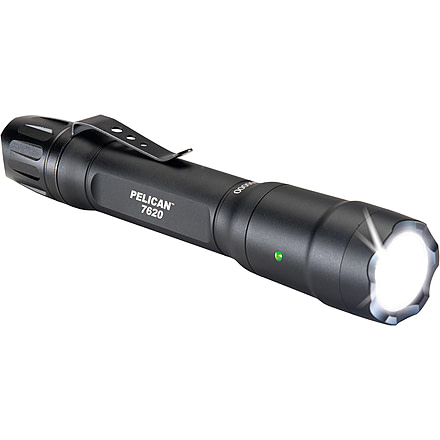 Pelican 7620 Tactical Flashlight, 2 AA/3 CR123, Black, 6.75 in, 7620