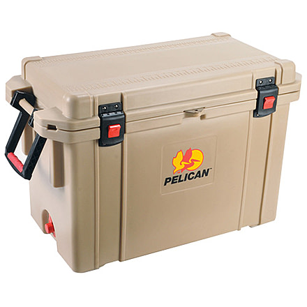 Pelican 95QTTAN Cooler 95Qt Elite Sloped Drain Fish Scale Tan