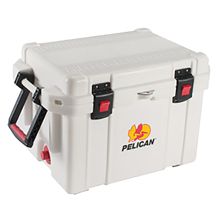 Pelican 95QTWHT Cooler 95Qt Elite Sloped Drain Fish Scale White