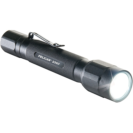 Pelican ProGear 2360 Gen-4 High 250 Lu. LED Light, Black, Low 24 Lumens, 2 x AA Included 023600-0001-110
