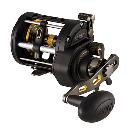 Penn Fishing Fathom II Level Wind Conventional Reel, 5.5/1, Left, 20, Black Gold, FTHII20LWLH