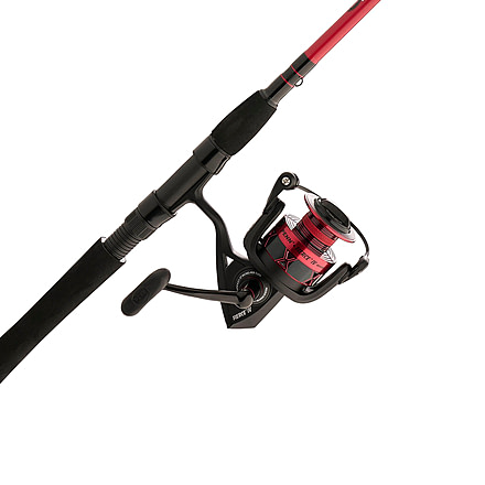 Penn Fishing Fierce IV Combo, 6.2/1, Right/Left, 4000, 7ft. Rod Length, Medium Power, Extra Fast Action, 2 Pieces Rod, Black/Red, FRCIV4000702M