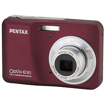 Pentax Optio E90 Compact Digital Camera Wine Red 17916