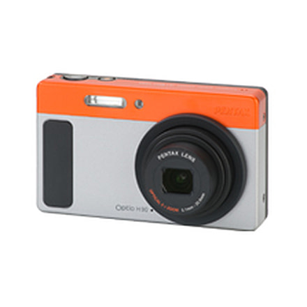Pentax Optio H90 Silver-Orange Compact Digital Camera 16486
