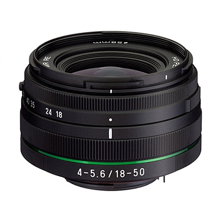 Pentax HD-DA 18-50mm F4-5.6 DC WR RE Thin Standard Zoom Lens, Black 21357