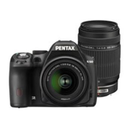 Pentax K-50 Digital 300W Zoom Camera KIT, Black 10874
