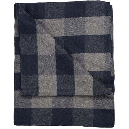 Peregrine Plaid Wool Blanket, Blue, WBASBHPGRB501Q80
