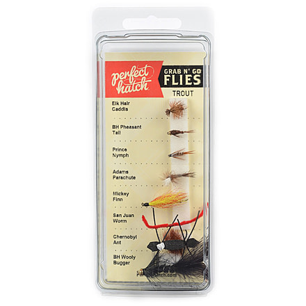 Perfect Hatch Grab N Go Basic Trout Fly Assortment, 8pk, PH-FLYAST-48P